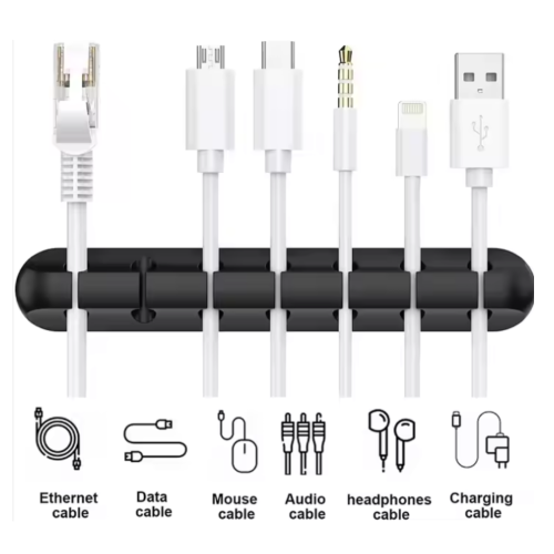 3-Pack Adhesive Cable Clips for Desk & Wall