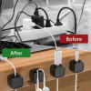 Magnetic cable organizer clip for desk Adjustable Cable Clip
