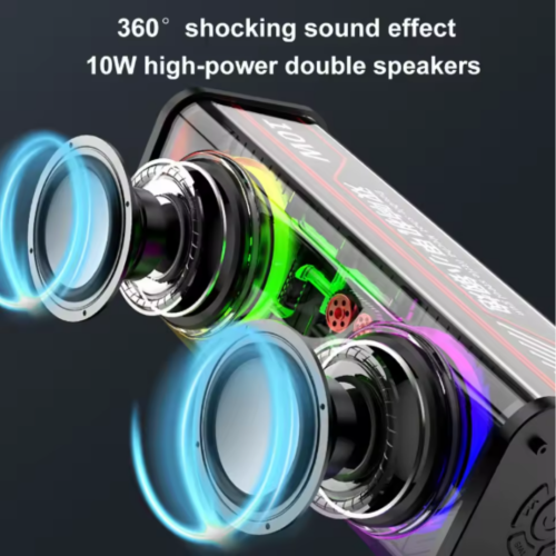 V8 Transparent Mecha RGB Bluetooth Speaker
