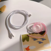 Spiral silicone cable protector for iPhone and Android