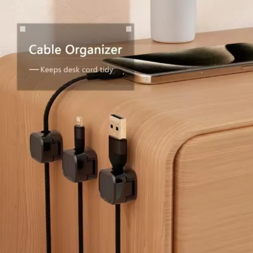 Magnetic cable organizer clip for desk Adjustable Cable Clip