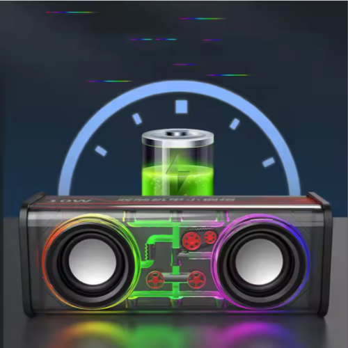 V8 Transparent Mecha RGB Bluetooth Speaker