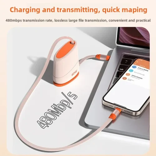 100W Retractable USB-C Cable  Fast Charging